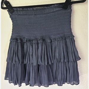 RESET by Jane Smocked Ruffle Mini Skirt